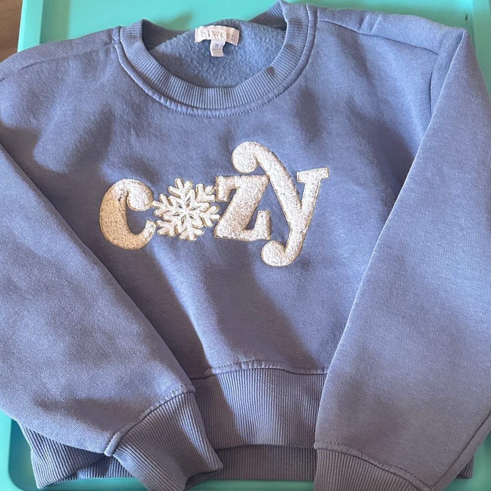 Cozy Snowflake Appliqué Sweatshirt - girls size 8